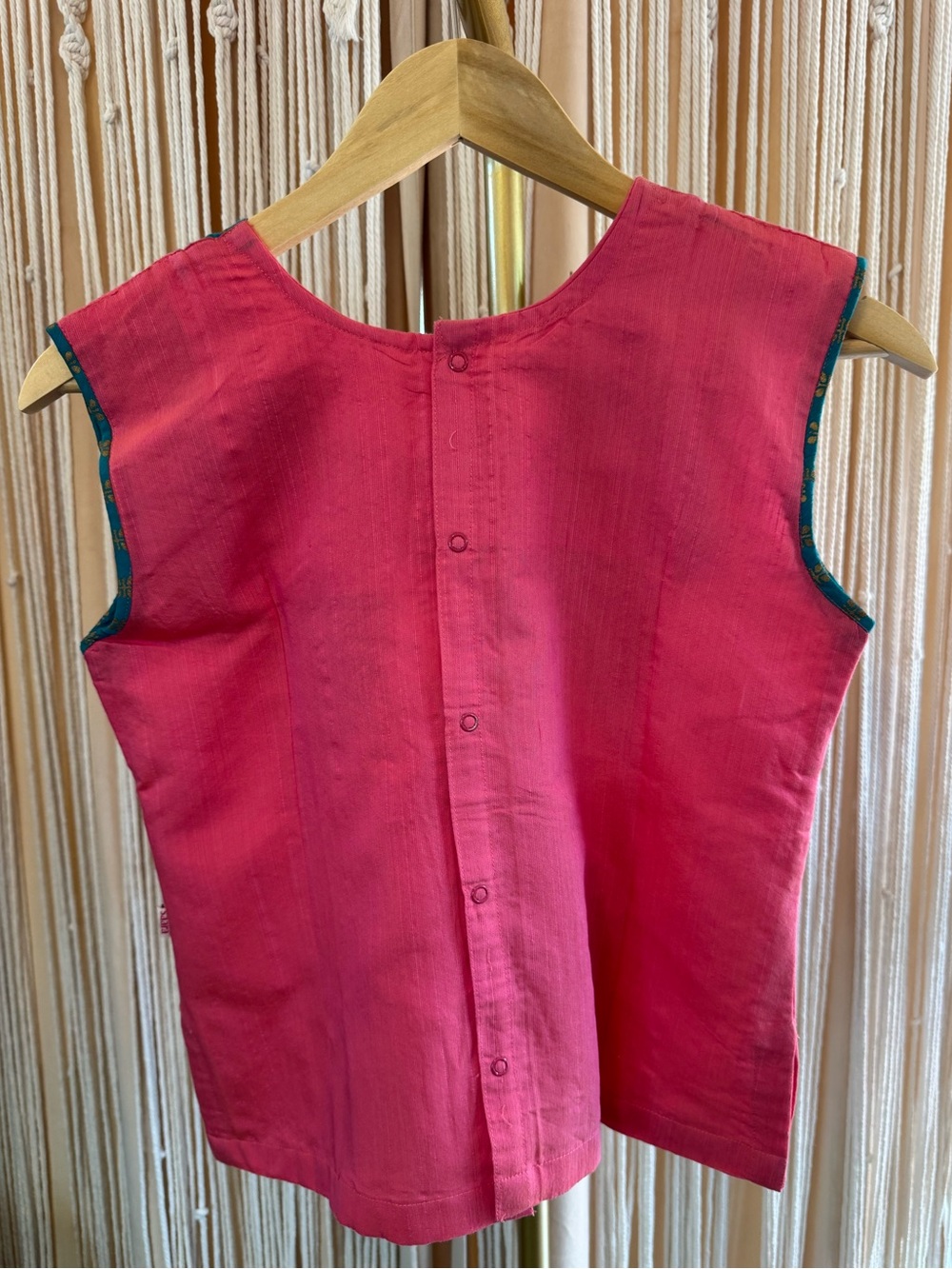 Kid Saara Pattu Pavadai Sattai Choli top Mayil Peacock Rani pink teal size 34 12 - Picture 11 of 15